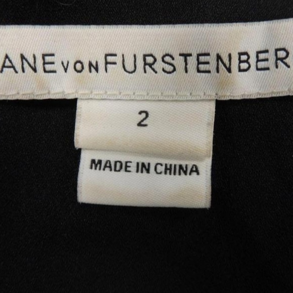 Diane Von Furstenburgh Women's Long Sleeve A Line Dress Snow Cheetah Size 2 - Picture 3 of 5